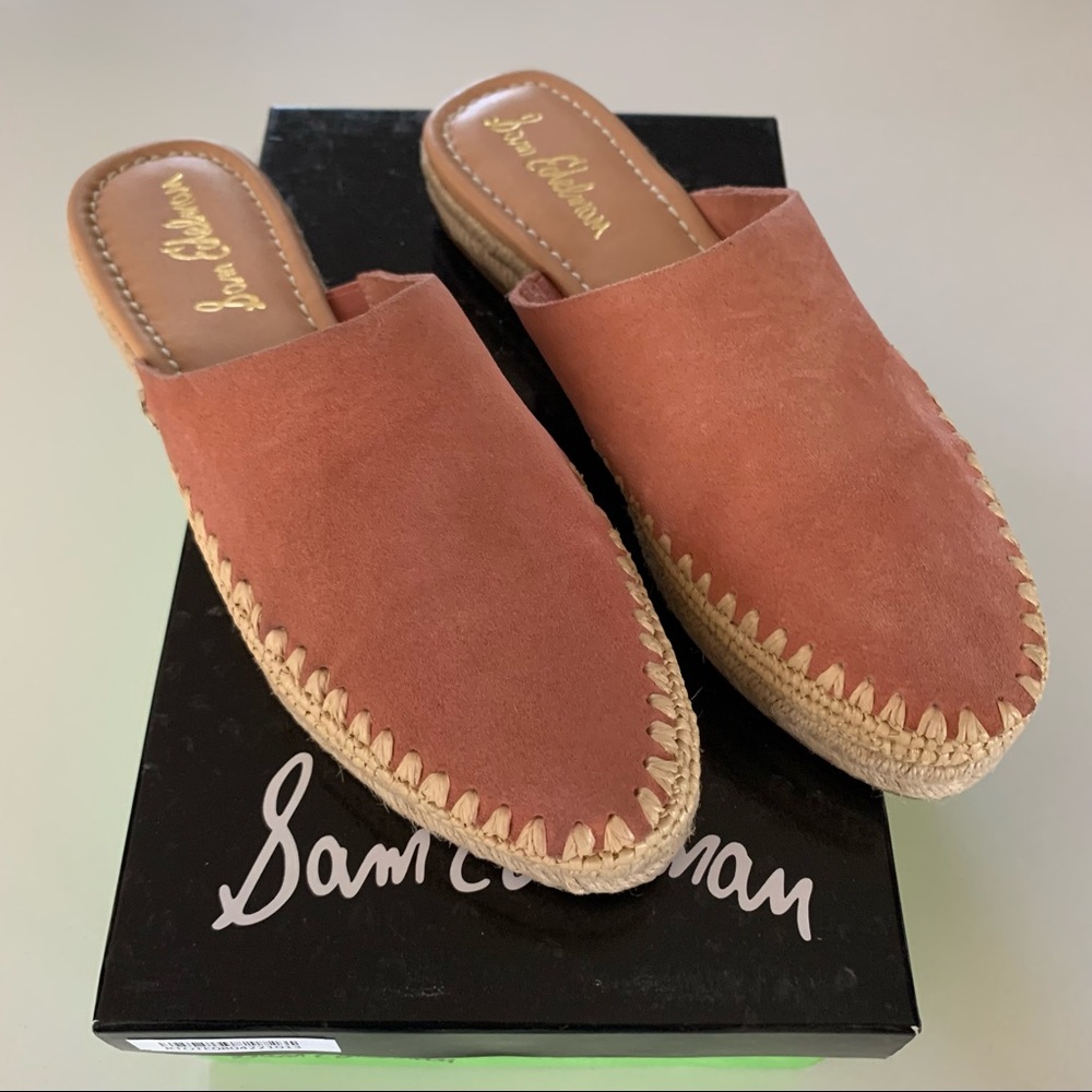 Sam Edelman Women’s Size 8 Austin Rose Suede Espadrille Mules - Picture 5 of 8
